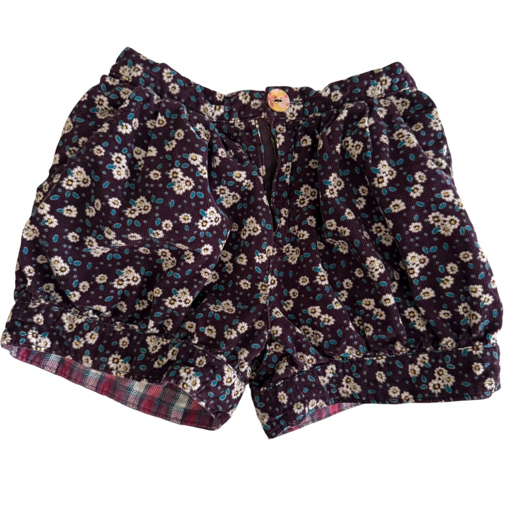 MATILDA JANE 'Friends‎ Forever' Girls Corduroy Purple Floral Shelby Shorts 6